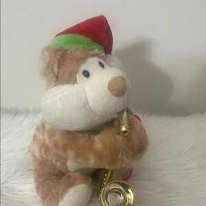 Plush Bear with Red and Green Hat